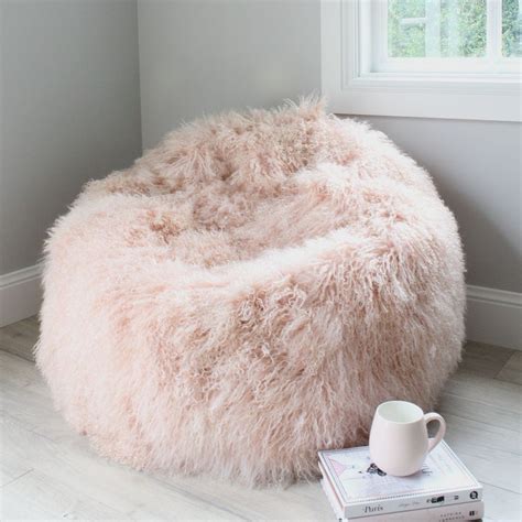 fluffy pink bean bag|adult pink bean bag chair.